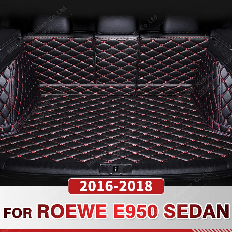 

Auto Full Coverage Trunk Mat For Roewe E950 Sedan 2016-2018 17 Car Boot Cover Pad Cargo Liner Interior Protector Accessories