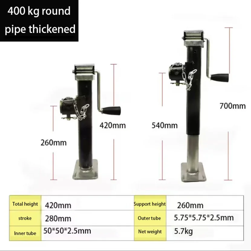 NEW Trailer Jack Hand Guide Wheel Lifting Jack Trailer Bracket 400KG Round Tube Thickened Farm Tools Support Frame
NEW Trailer Jack Hand Guide Wheel Lifting Jack Trailer Bracket 400KG Round Tube Thickened Farm Tools Support Frame