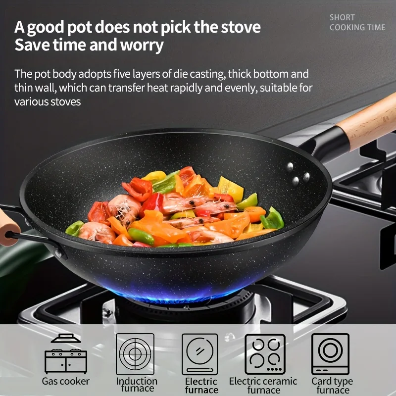 1pc, Frying Pan, Non-Stick Woks & Stir-Fry Pans, Egg Fry Pan, Pancake Pan, For Gas Stove Top And Induction Cooker, Kitchen Utens
1pc, Frying Pan, Non-Stick Woks & Stir-Fry Pans, Egg Fry Pan, Pancake Pan, For Gas Stove Top And Induction Cooker, Kitchen Utens