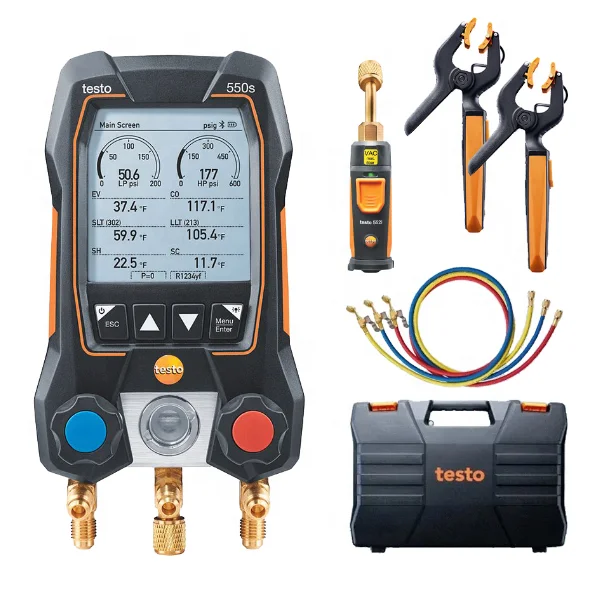 

100% New Testo 550s/ 557s Vacuum Kit Digital Manifold Gauge