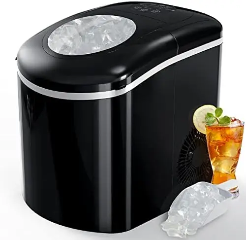 Maker Machine for Countertop - Portable Ice Cube Maker delivers 24 Ice Cubes in 15 Min, 33Lbs/24H, Self-Cleaning, Ice Scoop & Ic
Maker Machine for Countertop - Portable Ice Cube Maker delivers 24 Ice Cubes in 15 Min, 33Lbs/24H, Self-Cleaning, Ice Scoop & Ic