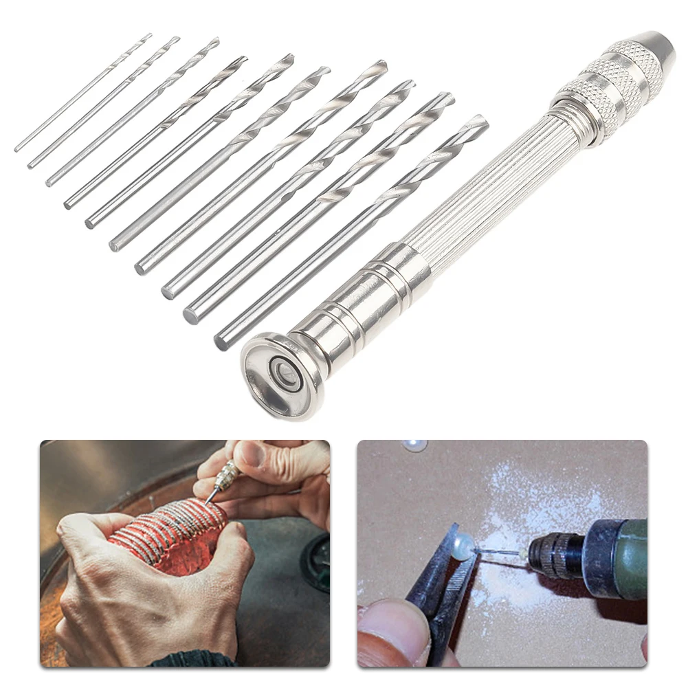 Small Hand Drill for Hobby Efficient and Precise Includes 10 Drill Bits Perfect for DIY Woodworking and For Models
Small Hand Drill for Hobby Efficient and Precise Includes 10 Drill Bits Perfect for DIY Woodworking and For Models