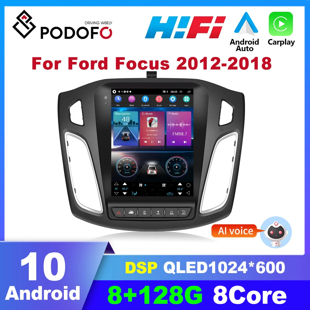 Podofo Android Car Radio For Ford Focus 2012-2018 2din car Multimedia Player Carplay Autoradio GPS Navigation DSP WiFi FM
Podofo Android Car Radio For Ford Focus 2012-2018 2din car Multimedia Player Carplay Autoradio GPS Navigation DSP WiFi FM