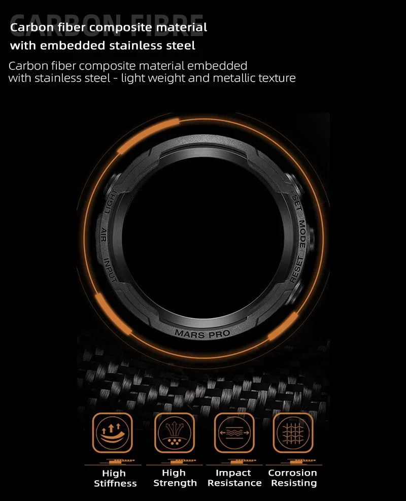 Able NORTH EDGE MARS Pro Men's Sports Digital Watch Military Army Carbon Fiber Case Watches Altimeter Barometer Compass Waterpro Able NORTH EDGE MARS Pro Men's Sports Digital Watch Military Army Carbon Fiber Case Watches Altimeter Barometer Compass Waterpro