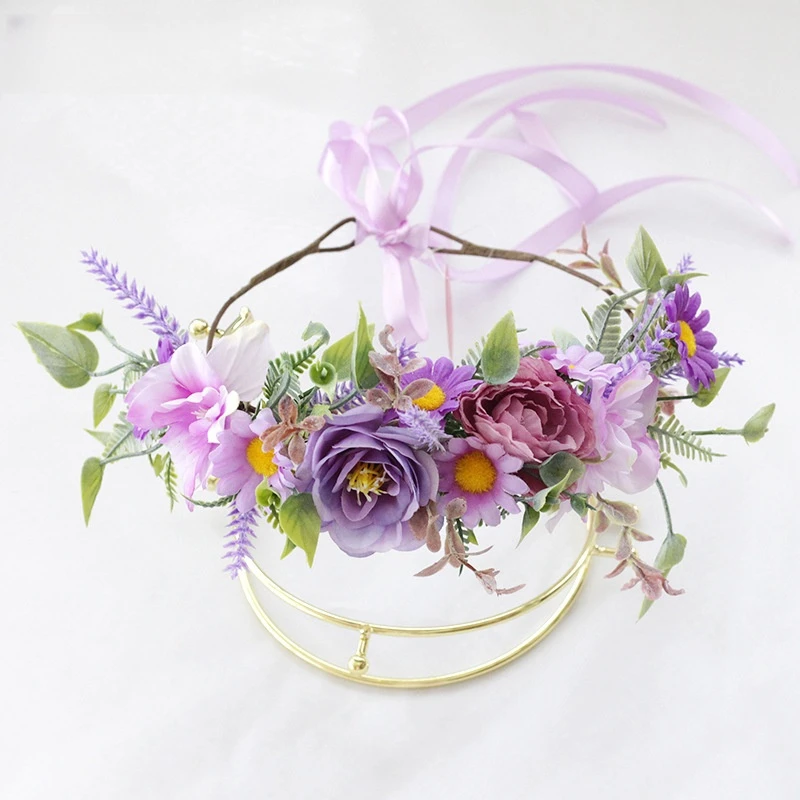 

Beautiful Trend 2024 Wedding Accessories Handmade Flower Bride Hairdress tocados para cabello novia Bridal Heapieces 2024