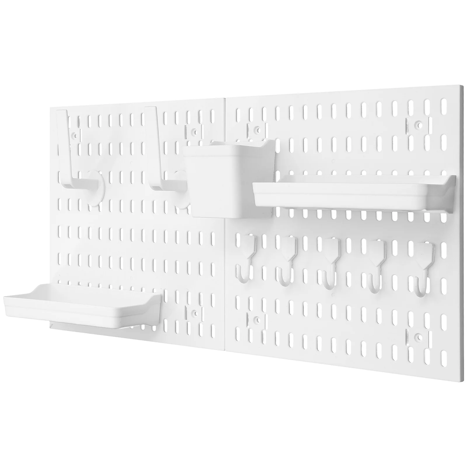 

1 Set Pegboard Combination Kit Plastic Pegboard Wall Mount Organizer with Hooks and Shelves