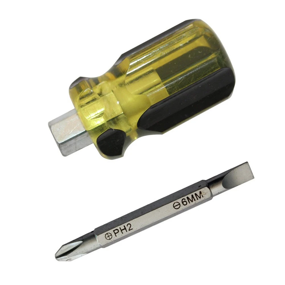 1pcs Screwdriver Dual Interchangeable Short Slotted Cross Screwdriver Impact Double Head PH2 SL6 70mm Bit Nutdrivers Hand Tools
1pcs Screwdriver Dual Interchangeable Short Slotted Cross Screwdriver Impact Double Head PH2 SL6 70mm Bit Nutdrivers Hand Tools