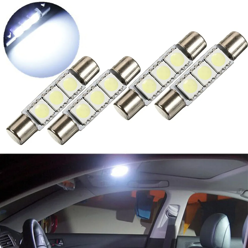 4 X White LED ST6-5050-3SMD 29mm B6LED Fuse Visor Vanity Mirror Light Bulbs Makeup Mirror Light Sun Visor Map Lights
4 X White LED ST6-5050-3SMD 29mm B6LED Fuse Visor Vanity Mirror Light Bulbs Makeup Mirror Light Sun Visor Map Lights