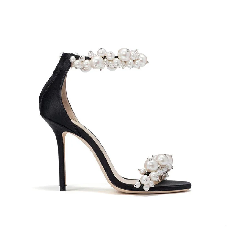 Glossy Irregular Pearl Studs Silk Strap Sandal Female Peep Toe 10/8 Cm High Stiletto Heels Beadings One Strap Banquet Shoes
Glossy Irregular Pearl Studs Silk Strap Sandal Female Peep Toe 10/8 Cm High Stiletto Heels Beadings One Strap Banquet Shoes