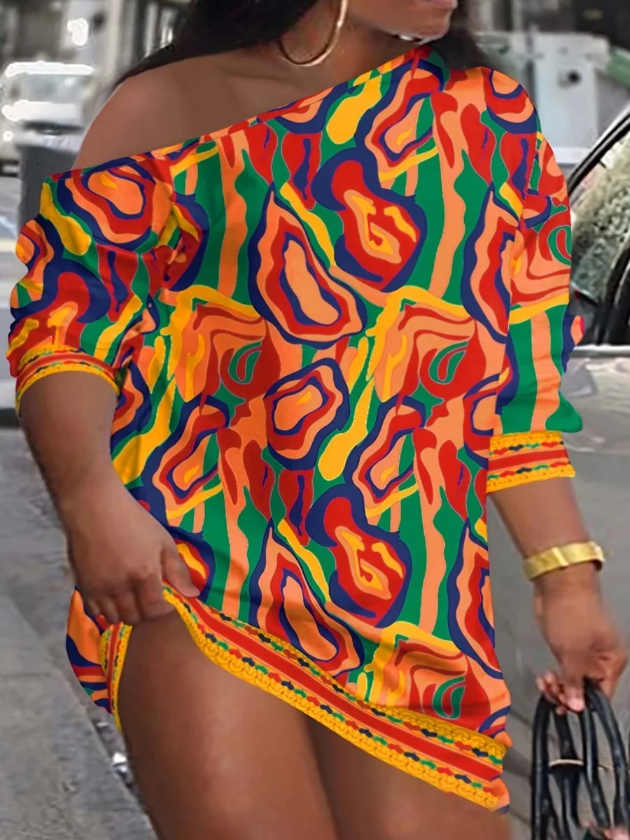 LW Plus Size dresses Inclined Neck Mixed Print Dress Fashion Loose Dresses Oversized Gowns for Ladies Casual Party mini dress
LW Plus Size dresses Inclined Neck Mixed Print Dress Fashion Loose Dresses Oversized Gowns for Ladies Casual Party mini dress