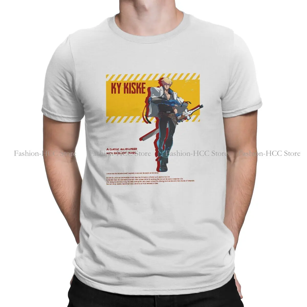 

Новейшие футболки Ky Kiske из полиэстера GUILTY GEAR-мужская футболка уличная одежда с графическим принтом с круглым вырезом