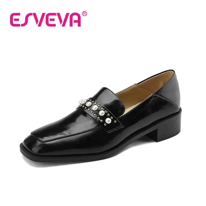 ESVEVA 2023 Split Leather All Match Women Pearl Elegan Loafers Spring Nobility Style Slip On Office Square Toe Shoes Woman 34-39
ESVEVA 2023 Split Leather All Match Women Pearl Elegan Loafers Spring Nobility Style Slip On Office Square Toe Shoes Woman 34-39