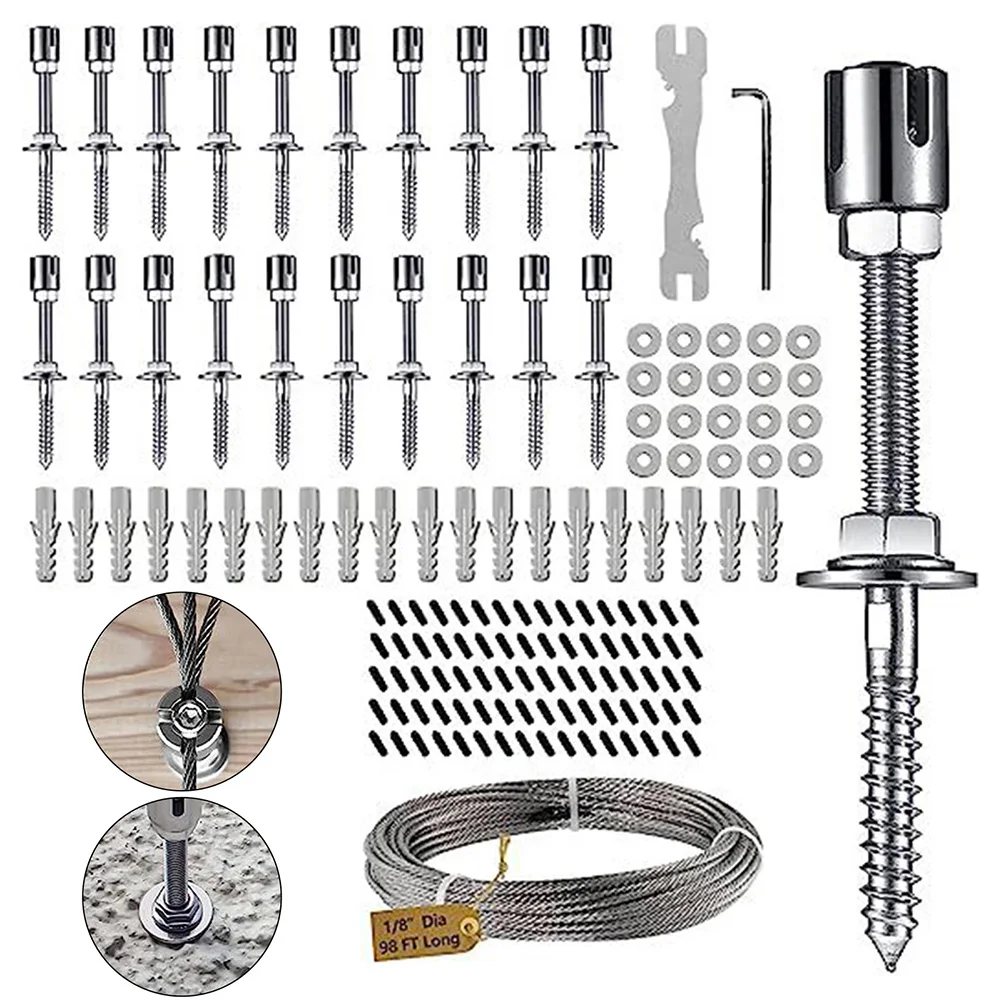 20 Sets Heavy Duty Wall Wire Trellis Kit With 98.4ft Wire Rope Wire Trellis For Climbing Plants Outdoor Heavy Duty Wall Wire
20 Sets Heavy Duty Wall Wire Trellis Kit With 98.4ft Wire Rope Wire Trellis For Climbing Plants Outdoor Heavy Duty Wall Wire