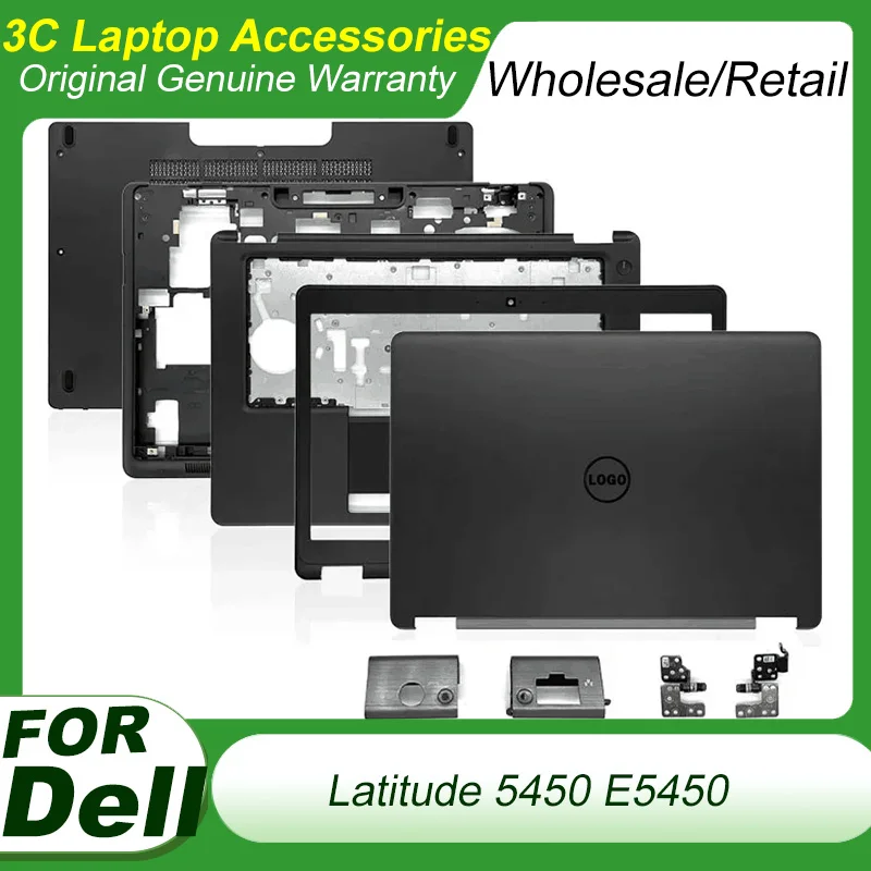 

NEW For Dell Latitude E5450 5450 Top Case/Front Bezel/Hinges/Palmrest/Bottom Case Black LCD Back Cover 0JX8MW Laptop No Touch