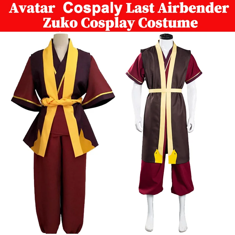 

Zuko Cosplay Costume Cartoon Avatar Cospaly Last Airbender Roleplay Outfits Male Disguise Clothes Adult Men Halloween Party Suit