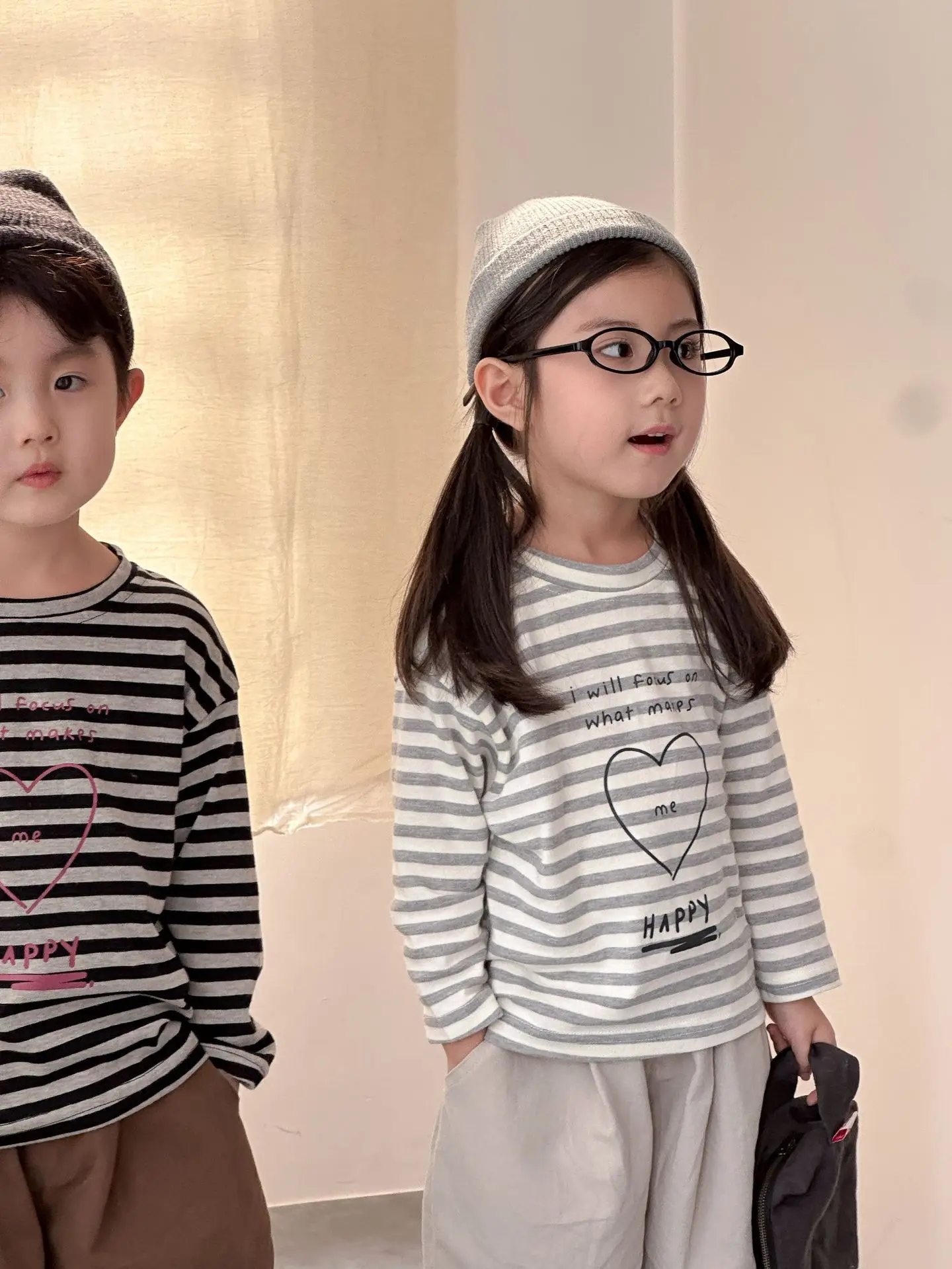 2025 Autumn New Children Long Sleeve T Shirts Cotton Girls Loose Striped Bottoming Shirt Boys Versatile Casual Tops Kids Clothes 15 S20a6db7101c3492d99029127706b836fv