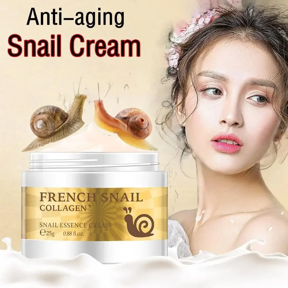 

Snail Repair Anti Aging Cream 25g Collagen Moisturizing Nutritional Repairing Damaged Facial Care