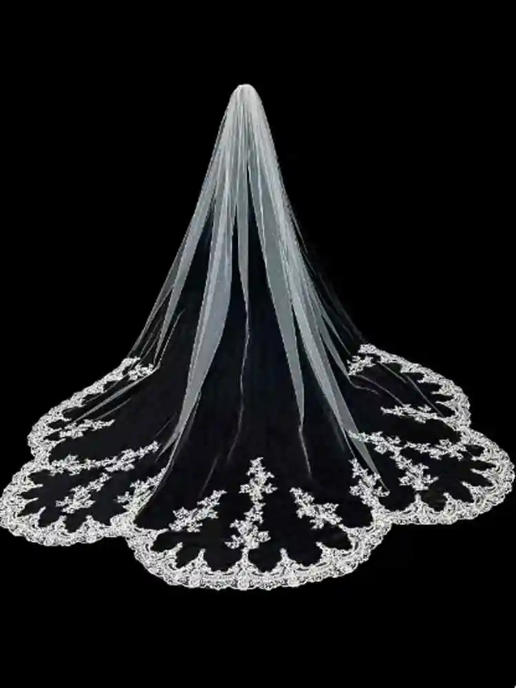 Luxury White Ivory Vintage Wedding Veil 3M 4M 5M Long Soft Tulle Royal Bridal Veil with Comb Lace Veil Wedding Accessories
Luxury White Ivory Vintage Wedding Veil 3M 4M 5M Long Soft Tulle Royal Bridal Veil with Comb Lace Veil Wedding Accessories