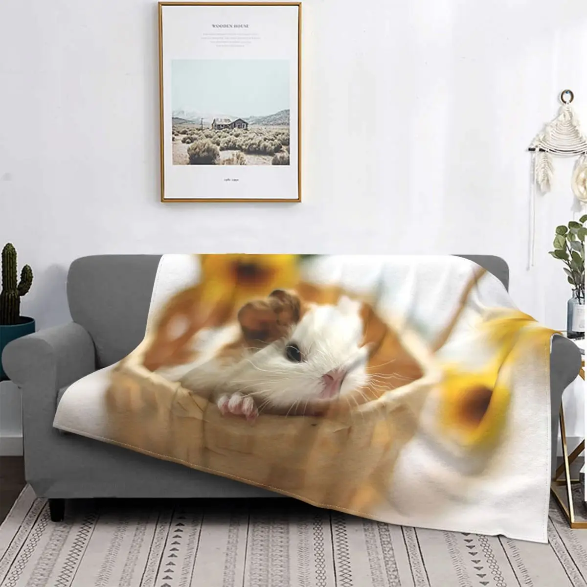 

Guinea Pig Pattern Blanket Flannel Autumn and Winter Animal Cute Multifunctional Super Soft Blanket Sofa Outdoor Bedspread