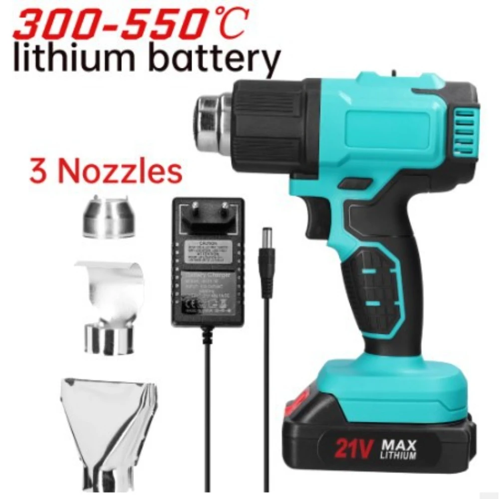 Cordless Hot Air Gun Industrial Home Handheld Electric Heat Gun Temperatures Adjustable with 3 Nozzles Fit Makita 18V Battery
Cordless Hot Air Gun Industrial Home Handheld Electric Heat Gun Temperatures Adjustable with 3 Nozzles Fit Makita 18V Battery