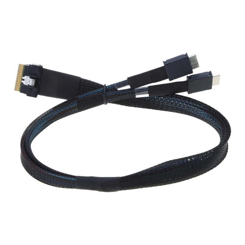 Кабель SlimSAS SFF-8654 8X к Oculink SFF-8611 4X 4ix2, эффективная передача сигнала 16–24 Гбит/с, T5EE
Кабель SlimSAS SFF-8654 8X к Oculink SFF-8611 4X 4ix2, эффективная передача сигнала 16–24 Гбит/с, T5EE