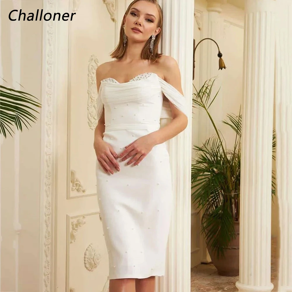 Challoner Modern Short Sheath Wedding Dress Strapless Off Shoulder Pearls Backless Bridal Gown Knee Length Vestidos De Novia New
Challoner Modern Short Sheath Wedding Dress Strapless Off Shoulder Pearls Backless Bridal Gown Knee Length Vestidos De Novia New