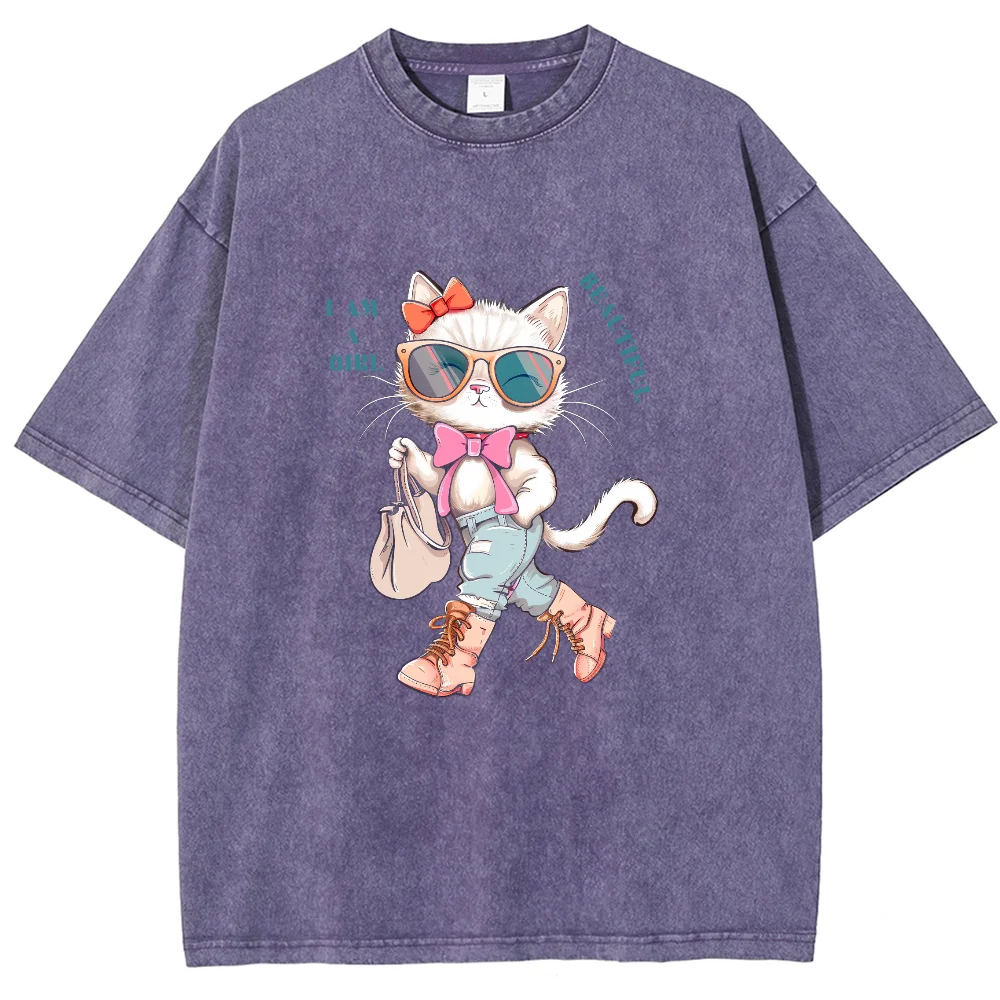 Мужская промытая футболка, футболка с рисунком киски из аниме, с рисунком черепа рыцаря, футболка унисекс из 100% хлопка с коротким рукавом, уличная одежда 
Мужская промытая футболка, футболка с рисунком киски из аниме, с рисунком черепа рыцаря, футболка унисекс из 100% хлопка с коротким рукавом, уличная одежда