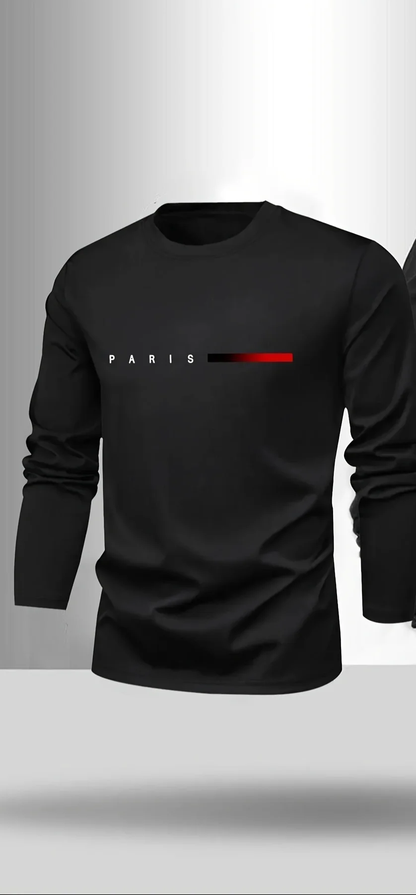 Conjunto de 2 Piezas para Hombre, Primavera y Otoño, Camiseta de Manga Larga con Cuello Redondo y Estampado de Letras de París, Pantalones Deportivos Casuales para Exteriores Conjunto de 2 Piezas para Hombre, Primavera y Otoño, Camiseta de Manga Larga con Cuello Redondo y Estampado de Letras de París, Pantalones Deportivos Casuales para Exteriores