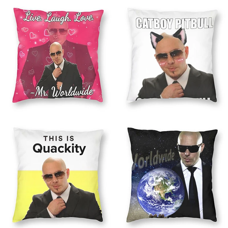 

Live Laugh Love Mr Worldwide Throw Pillow Cover Decor Hippie Hip Hop Mr.305 Pitbull Meme Cushion Aesthetic Bedroom Sofa Decor