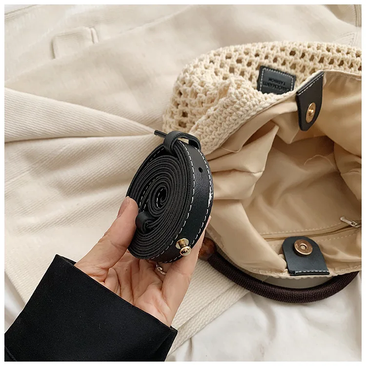 Summer Hollow Woven Tote Bag - Large Capacity 20 S20ad8248103a4dc2a42c77e1f1cf3e86G