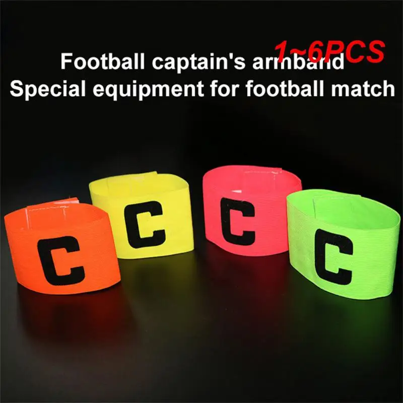 

1~6PCS Captain Armband Soccer Football Band Bands Arm Elastic Team Armbands Basketballbadgerugby Adjustable Captains