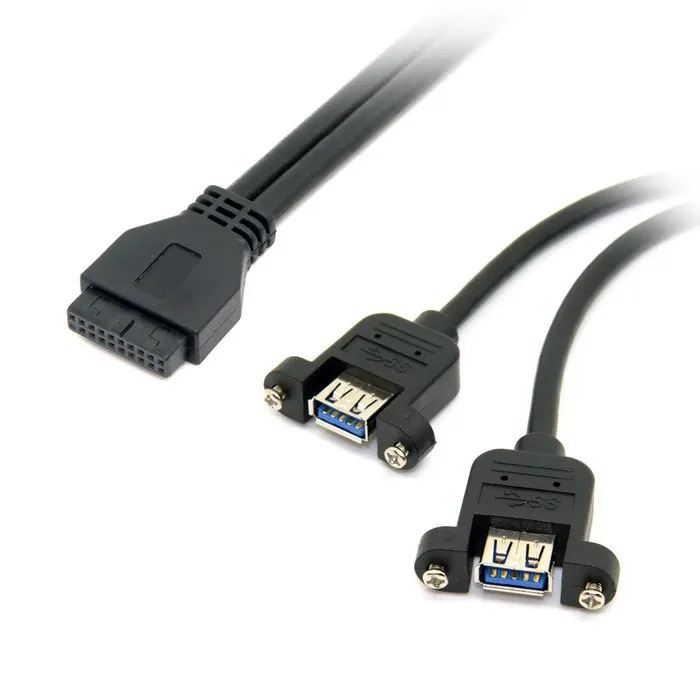 CYDZ Zihan USB 3,0, два порта, гнездовой винтовой кронштейн, тип для материнской платы, 20-контактный разъем, кабель, высокое качество, черный цвет
CYDZ Zihan USB 3,0, два порта, гнездовой винтовой кронштейн, тип для материнской платы, 20-контактный разъем, кабель, высокое качество, черный цвет