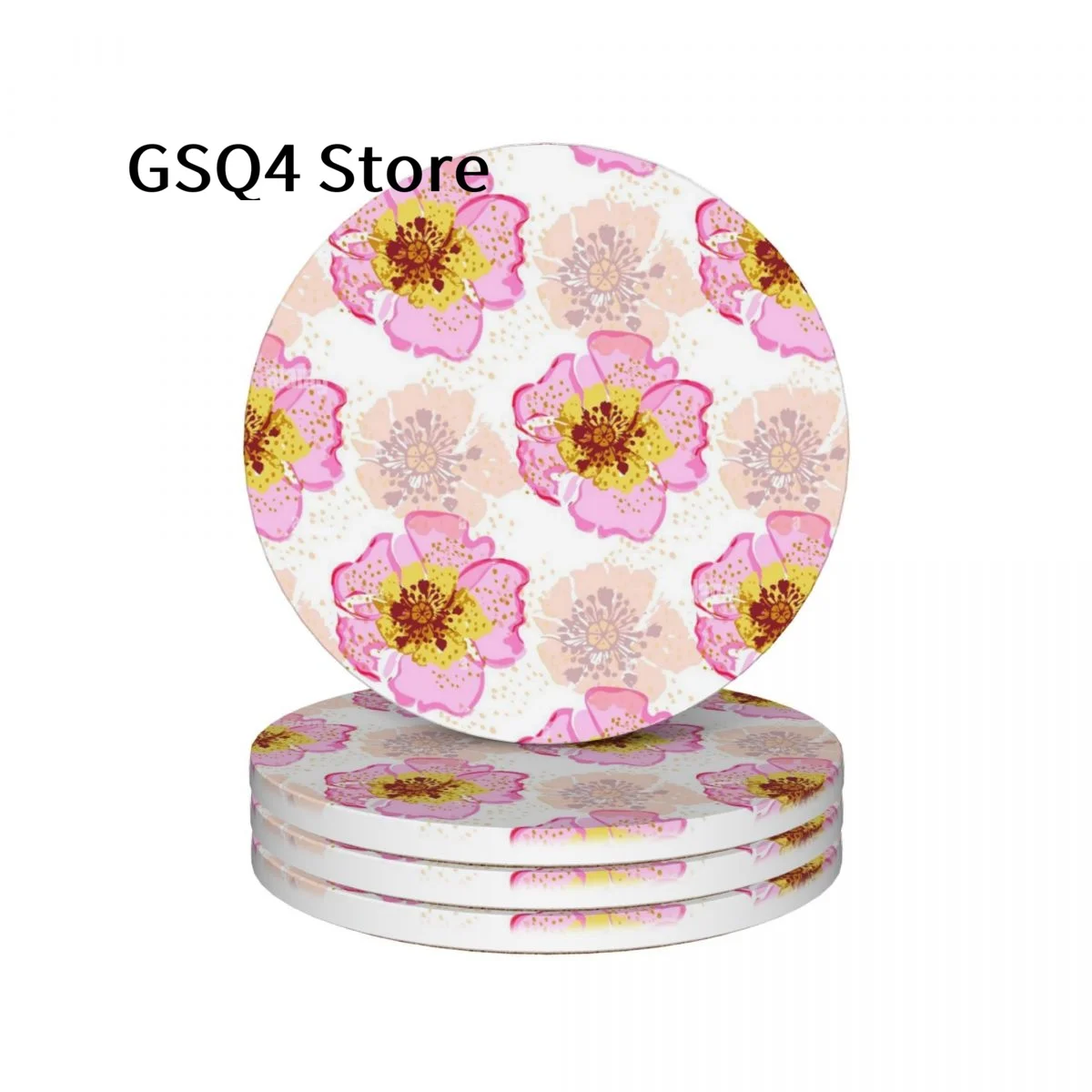 Colorful Floral Coasters of Drinks Set of 4 Cup Holders Water Absorbing Ceramic Drinks Coaster for Home Kitchen Gift Decor
Colorful Floral Coasters of Drinks Set of 4 Cup Holders Water Absorbing Ceramic Drinks Coaster for Home Kitchen Gift Decor