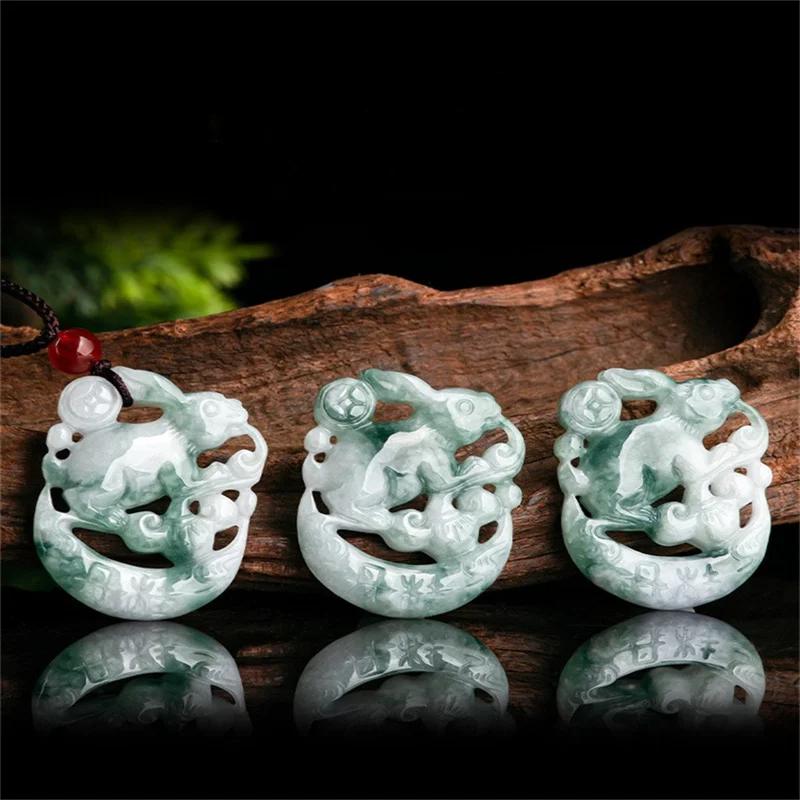 Jiale/Natural Burmese Emerald Green Floating Flower Jade Zodiac Rabbit Necklace Pendant Men Women Fine Jewelry Accessories Gift
Jiale/Natural Burmese Emerald Green Floating Flower Jade Zodiac Rabbit Necklace Pendant Men Women Fine Jewelry Accessories Gift