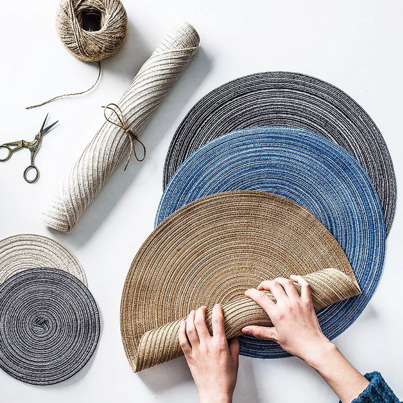 Japanese-Style Handmade Ramie Thread Round Table Mat Household Heat Insulation Anti-Scalding Anti-Slip
Japanese-Style Handmade Ramie Thread Round Table Mat Household Heat Insulation Anti-Scalding Anti-Slip
