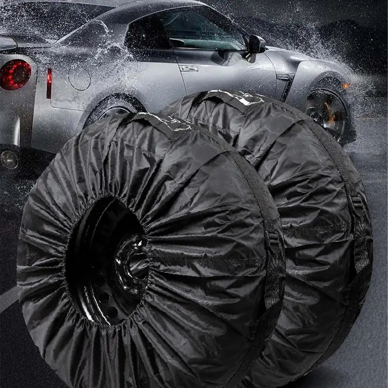 

Spare Tire Covers Tire Storage Bag Winter Tire Cover Machine Washable Winter Wheel Storage Tote Spare with Carrying Handle