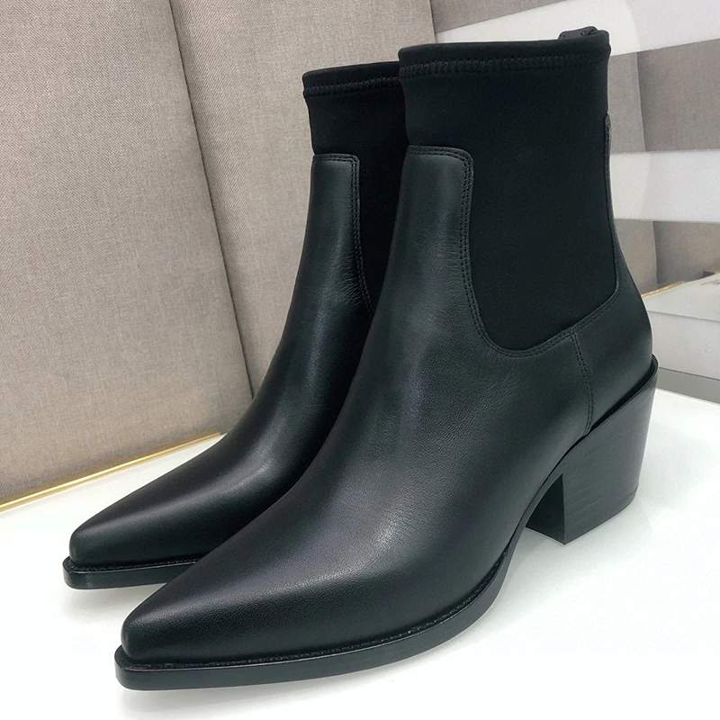 Female Autumn Leather Boots 2023 New Comfortable Texture Height Increasing Ankle Boots Concise Style Pointed Toe Ladies Pumps
Female Autumn Leather Boots 2023 New Comfortable Texture Height Increasing Ankle Boots Concise Style Pointed Toe Ladies Pumps