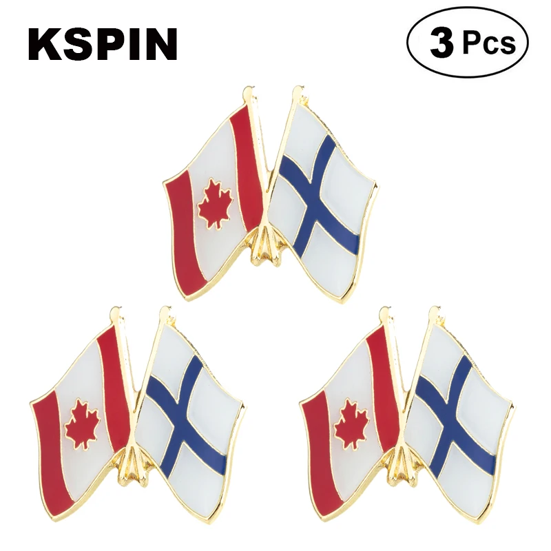 

Canada & Finland Frendship Lapel Pin Brooches Pins Flag badge Brooch Badges