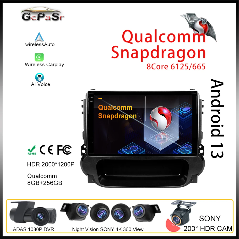 Qualcomm Android Auto For Chevrolet Malibu 8 2012 Multimedia Video Player Car Radio Navigation Carpaly CPU HDR QLED Screen 5G
Qualcomm Android Auto For Chevrolet Malibu 8 2012 Multimedia Video Player Car Radio Navigation Carpaly CPU HDR QLED Screen 5G