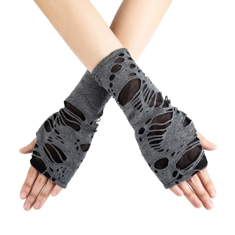 Halloween Tramp Zombie Black Ripped Gloves Cosplay Party Punk Dark Half Finger Accessories Gloves Fingerless Gloves Gift
Halloween Tramp Zombie Black Ripped Gloves Cosplay Party Punk Dark Half Finger Accessories Gloves Fingerless Gloves Gift