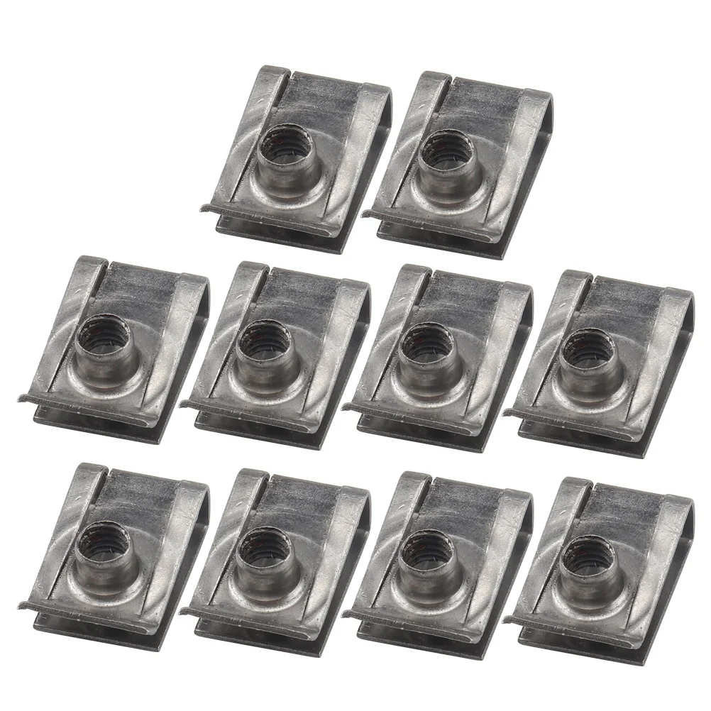 10pcs Motorcycle Fairing Bodywork Panel U Clips Manganese Steel Spire U Clip U Nut Fasteners (Silver)
10pcs Motorcycle Fairing Bodywork Panel U Clips Manganese Steel Spire U Clip U Nut Fasteners (Silver)