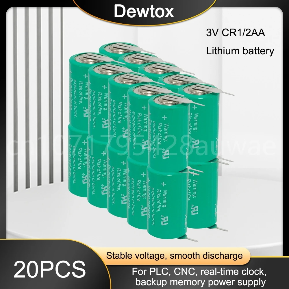 20PCS Original Brand New CR1/2AA 950mAh CR14250 Primary Lithium Battery for PNC CNC Machine Tools Alarm Clock Gas Water Meter
20PCS Original Brand New CR1/2AA 950mAh CR14250 Primary Lithium Battery for PNC CNC Machine Tools Alarm Clock Gas Water Meter