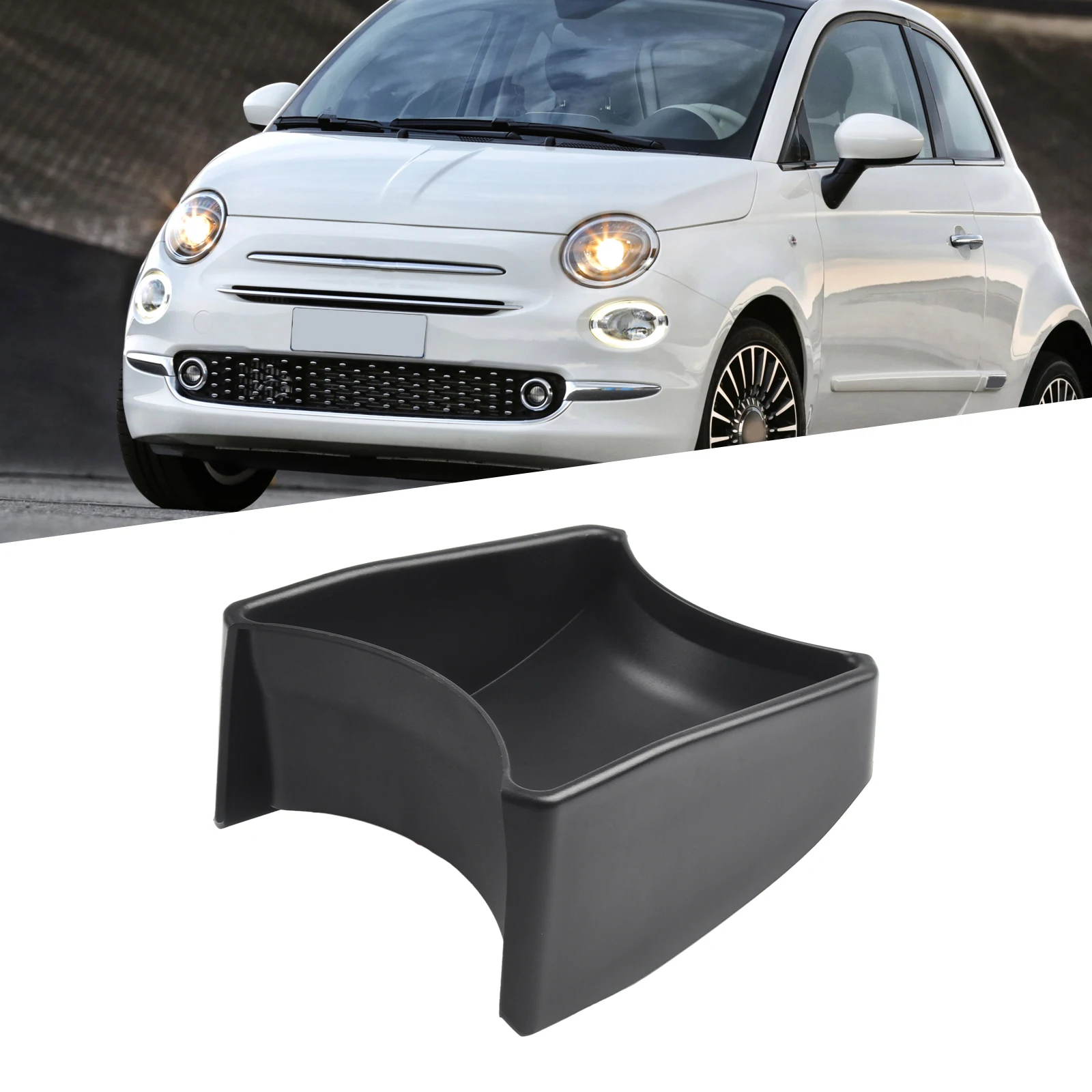 

Автомобильный ящик для хранения с ручным тормозом для Fiat 500, 2011, 2012, 2013, 2015, черный Органайзер из АБС-пластика, аксессуары для интерьера, автомобильные аксессуары