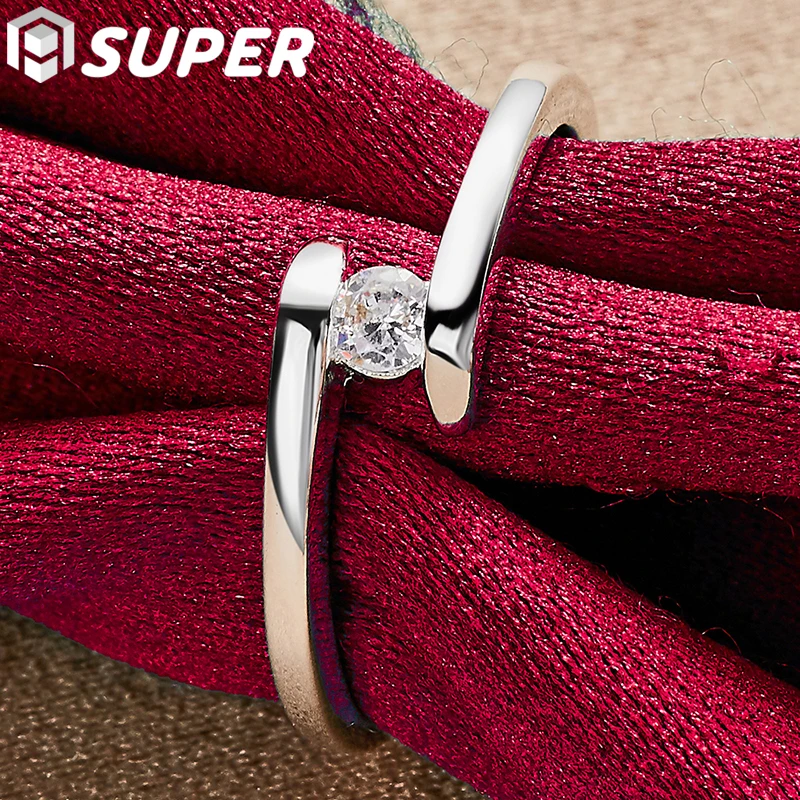 925 Sterling Silver Simple AAAAA Zircon Ring For Woman Fashion Wedding Engagement Party Gift Charm Jewelry
925 Sterling Silver Simple AAAAA Zircon Ring For Woman Fashion Wedding Engagement Party Gift Charm Jewelry