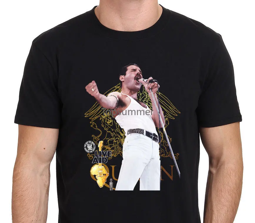 Freddie Mercury Queen Live Aid 1985 Bohemian Rhapsody Men'S T-Shirt Size S-3Xl Male Designing T Shirt Top Tee
Freddie Mercury Queen Live Aid 1985 Bohemian Rhapsody Men'S T-Shirt Size S-3Xl Male Designing T Shirt Top Tee
