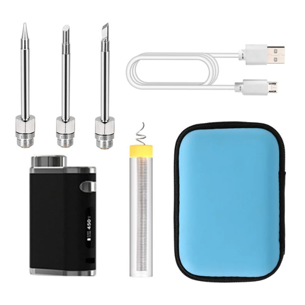 Portable Rechargeable Soldering Iron USB Battery Soldering Iron 1W-75W Power Outdoor Soldering Iron with 3 Tips(Black)
Portable Rechargeable Soldering Iron USB Battery Soldering Iron 1W-75W Power Outdoor Soldering Iron with 3 Tips(Black)