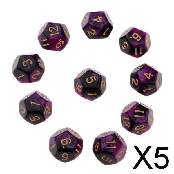 Настольные компьютерные кости 5xmulti-side игральные кости-многогранники D12 для D & D TRPG, фиолетовый + черный
Настольные компьютерные кости 5xmulti-side игральные кости-многогранники D12 для D & D TRPG, фиолетовый + черный