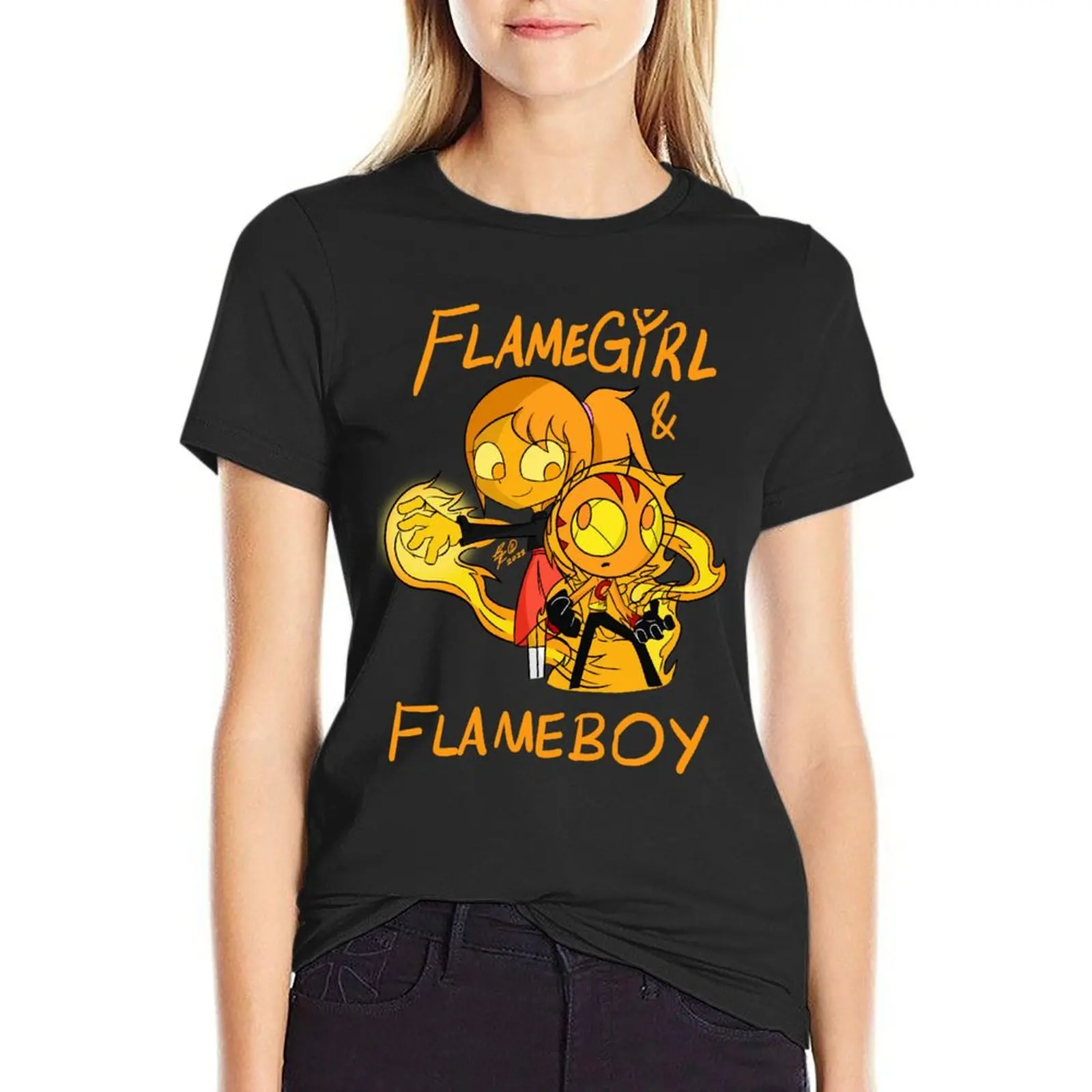 Flamegirl & Flameboy T-shirt kawaii clothes Female clothing graphic t-shirts for Women
Flamegirl & Flameboy T-shirt kawaii clothes Female clothing graphic t-shirts for Women