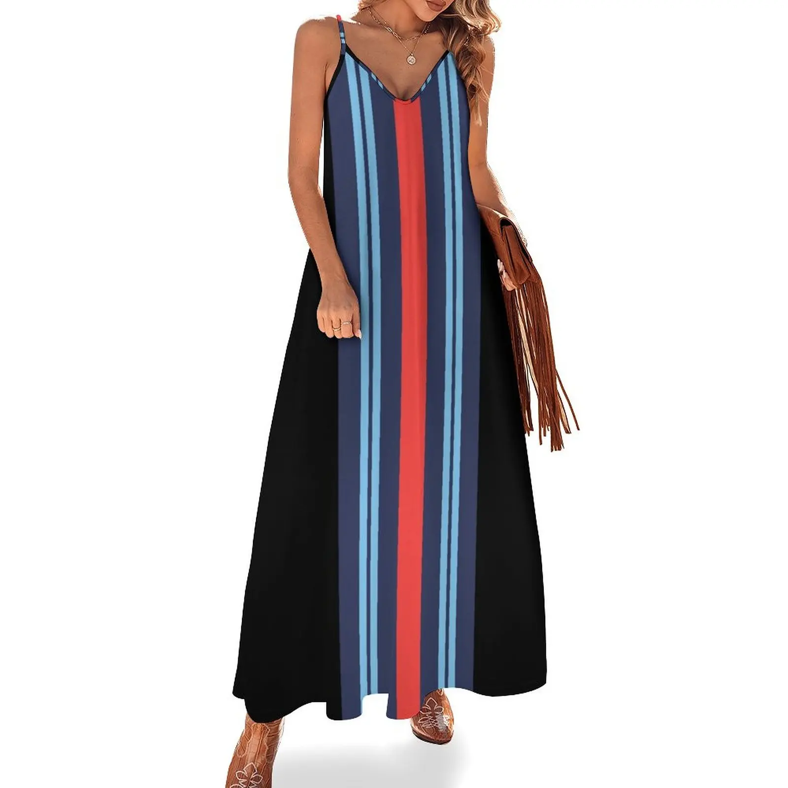 Martini Racing Stripe Black Sleeveless Dress summer clothes birthday dress for women summer dress 
Martini Racing Stripe Black Sleeveless Dress summer clothes birthday dress for women summer dress