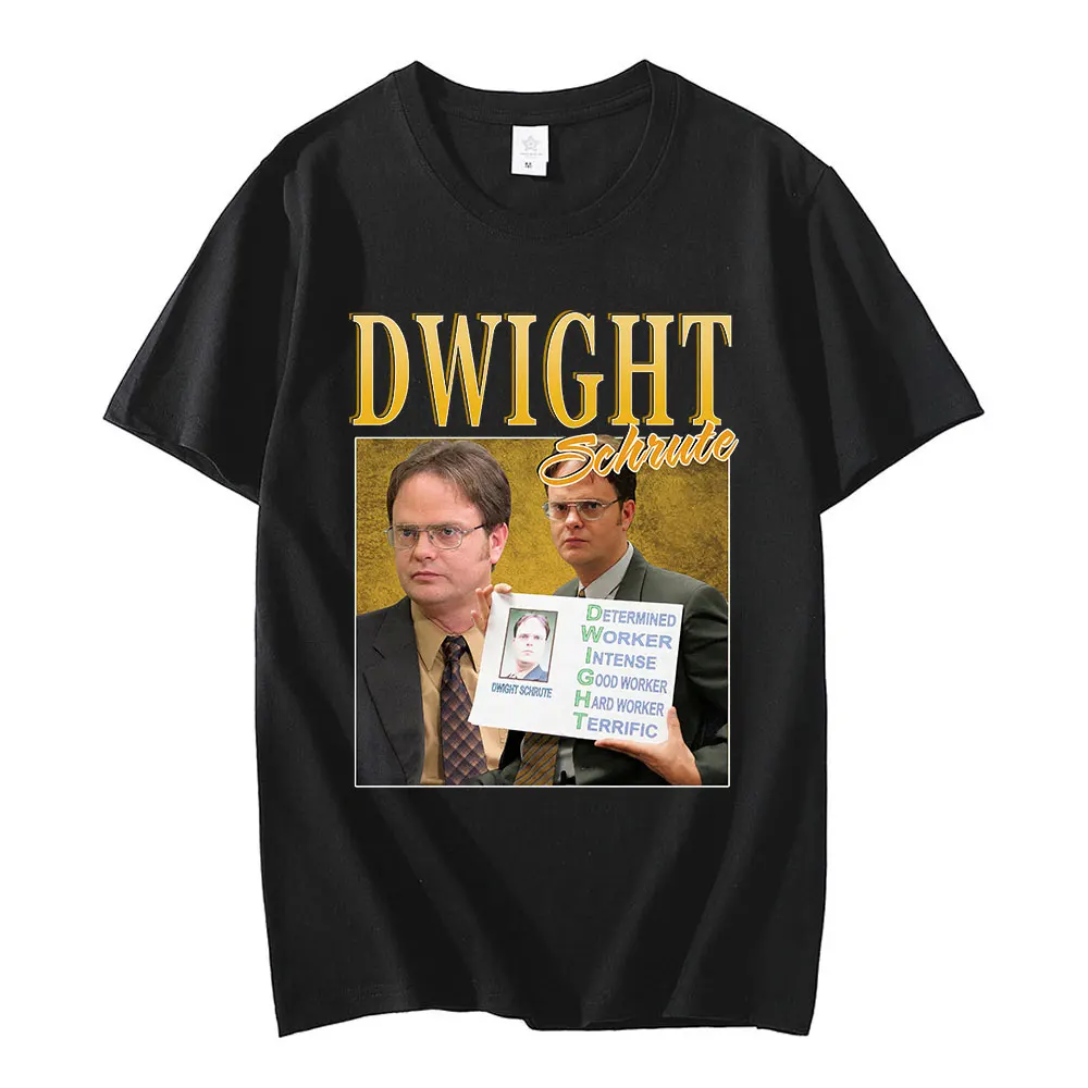 

Dwight Schrute Homage T Shirt US TV Series The Office Michael Scott Jim Halpert T Shirts Men Women's 90s Vintage T-shirt Tops